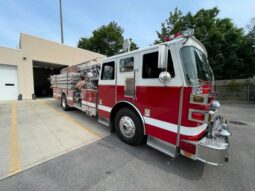 1995 Sutphen Deluge Quint Mid Mount 75ft Tower Ladder full