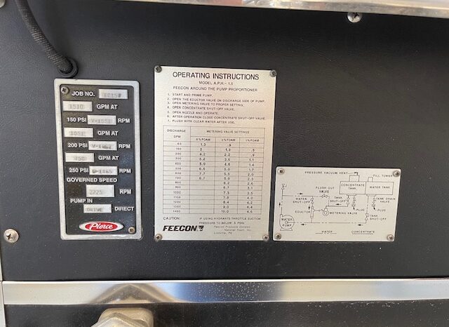 1999 Pierce Dash 4Dr Custom Pumper 1,500/500 31k Miles full